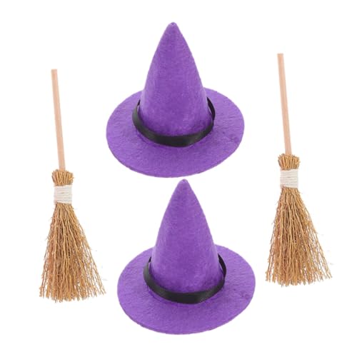 TOBBOMEY 2 Sätze Miniatur Hexenhüte und Besen Teilig Realistische Mini Puppenhaus Halloween Deko Lebendige Farben für Handgemachte Bastelprojekte und Gruselige Partydekoration TOBBOMEY 2 Sätze Miniatur Hexenhüte und Besen Teilig Realistische Mini Puppenhaus Halloween Deko Lebendige Farben für Handgemachte Bastelprojekte und Gruselige Partydekoration von TOBBOMEY
