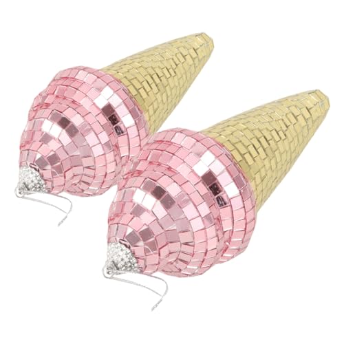 TOBBOMEY 2 Stück Eiscreme Ornamente, Disco Party Dekorationen, Discokugel In Eiscreme Form, Disco Raumdekor, Hängende Discokugeln, Outdoor Diskokugel, Disco Eiscreme Hängedekor TOBBOMEY 2 Stück Eiscreme Ornamente, Disco Party Dekorationen, Discokugel In Eiscreme Form, Disco Raumdekor, Hängende Discokugeln, Outdoor Diskokugel, Disco Eiscreme Hängedekor von TOBBOMEY