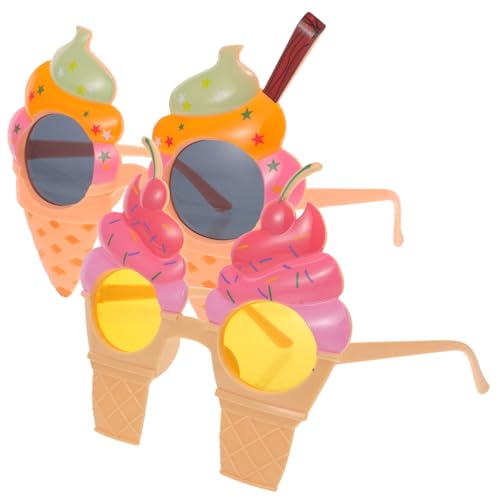 TOBBOMEY 2 Stück Eiscreme Sonnenbrillen Lustige Hawaii Partybrille für Erwachsene Leichte Kunststoffdekoration und Fotorequisiten für Strandpartys und Themenveranstaltungen TOBBOMEY 2 Stück Eiscreme Sonnenbrillen Lustige Hawaii Partybrille für Erwachsene Leichte Kunststoffdekoration und Fotorequisiten für Strandpartys und Themenveranstaltungen von TOBBOMEY