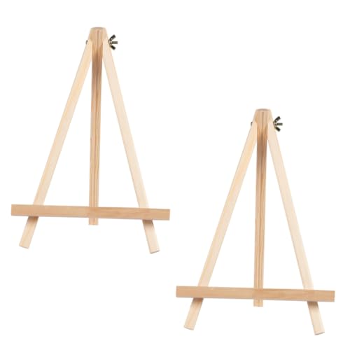 TOBBOMEY 2 Stück Kleine Holz Staffelei Mini Tischdisplay mit Stabilem Dreibein Ständer für Kinderzeichnungen Werberahmen und Fotos Vielseitig für Malerei Schilder und Dekoration TOBBOMEY 2 Stück Kleine Holz Staffelei Mini Tischdisplay mit Stabilem Dreibein Ständer für Kinderzeichnungen Werberahmen und Fotos Vielseitig für Malerei Schilder und Dekoration von TOBBOMEY