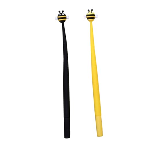 TOBBOMEY 2 Stück Kreativer Silikonstift Niedliche Stifte Bienenstift Kreativstift Bienen Gelstifte Bienen Bürobedarf Lustige Stifte Party Favor Stifte Cartoon Gelstift von TOBBOMEY