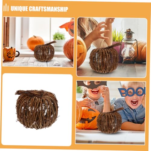 TOBBOMEY 2 Stück Rattan -kürbisdekoration Dekorative Kürbisse Für Die Tischdekoration Rattan Gewebtes Zum Dekorieren Tischdeko Kürbis Partyschmuck Eisendraht Hellbraun TOBBOMEY 2 Stück Rattan -kürbisdekoration Dekorative Kürbisse Für Die Tischdekoration Rattan Gewebtes Zum Dekorieren Tischdeko Kürbis Partyschmuck Eisendraht Hellbraun von TOBBOMEY