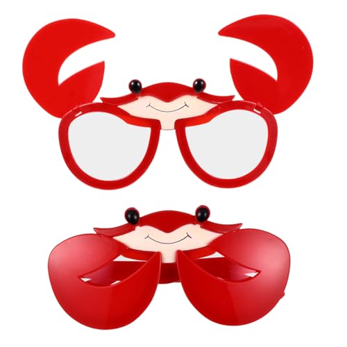 TOBBOMEY 2 Stück Teiliges Hawaii Partybrillen Krabbenform Lustige Karneval Sonnenbrillen Kunststoff Foto Requisiten für Strandurlaub und Kostümspaß TOBBOMEY 2 Stück Teiliges Hawaii Partybrillen Krabbenform Lustige Karneval Sonnenbrillen Kunststoff Foto Requisiten für Strandurlaub und Kostümspaß von TOBBOMEY