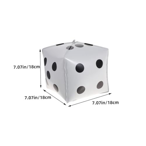 TOBBOMEY 2 Stück Würfel Aluminiumfolie Luftballons Weiß Partydeko Spielabend Hintergrund Dekoration Indoor Outdoor Feier Ballons TOBBOMEY 2 Stück Würfel Aluminiumfolie Luftballons Weiß Partydeko Spielabend Hintergrund Dekoration Indoor Outdoor Feier Ballons von TOBBOMEY