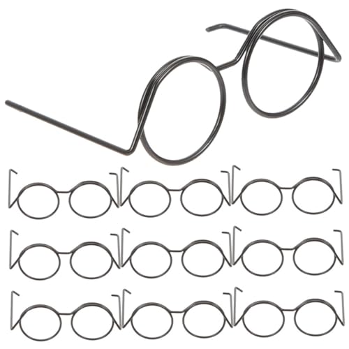 TOBBOMEY 20 Stück Puppen Minibrillen Aus Metall, Puppen Anziehbrillen, Mini Brillen Für Puppen, Puppen Sonnenbrillen Für Zwerge, DIY Puppenbrillen, Puppen Sonnenbrillen, Mini von TOBBOMEY