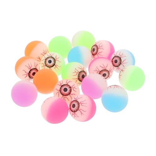 TOBBOMEY 20 Stück Teiliges Halloween Bunte Gruselige Augäpfel Plastik Deko für Kindergeburtstag Mitgebsel und Partydeko Schaurige Augen Requisiten für Kostümparty Zufällige von TOBBOMEY