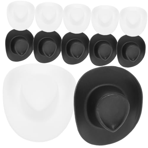 TOBBOMEY 20 Stück Teiliges Miniatur Cowboy Hüte Kleine Puppenhüte in Schwarz und Weiß Leichte Dekorative Mini Hüte für DIY Kuchen Puppenhaus und Bastelprojekte Langlebig und Vielseitig TOBBOMEY 20 Stück Teiliges Miniatur Cowboy Hüte Kleine Puppenhüte in Schwarz und Weiß Leichte Dekorative Mini Hüte für DIY Kuchen Puppenhaus und Bastelprojekte Langlebig und Vielseitig von TOBBOMEY