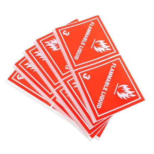 TOBBOMEY 20 Stück Warnaufkleber Leicht Entflammbar Selbstklebende Gefahrstoffetiketten mit Starkem Halt Flammhemmende Versandetiketten für Sichere Logistik und Transport Vielseitig TOBBOMEY 20 Stück Warnaufkleber Leicht Entflammbar Selbstklebende Gefahrstoffetiketten mit Starkem Halt Flammhemmende Versandetiketten für Sichere Logistik und Transport Vielseitig von TOBBOMEY