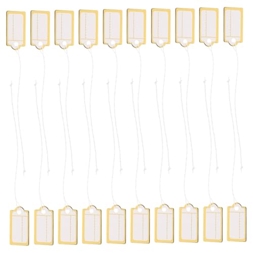 TOBBOMEY 200 Stück Preisschilder mit Schnur zum Anhängen Rechteckige Etiketten aus Papier für Schmuck und Kleidung Einfach zu Befestigen Wiederverwendbar Beschreibbar Robust zur TOBBOMEY 200 Stück Preisschilder mit Schnur zum Anhängen Rechteckige Etiketten aus Papier für Schmuck und Kleidung Einfach zu Befestigen Wiederverwendbar Beschreibbar Robust zur von TOBBOMEY