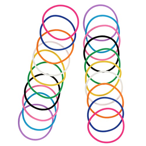 TOBBOMEY 20Stücke Farbige Silikonarmbänder Elastische DIY Handgelenkarmbänder im Stil für Partys und Freizeit Gemischte Farben Bequem und Dehnbar von TOBBOMEY