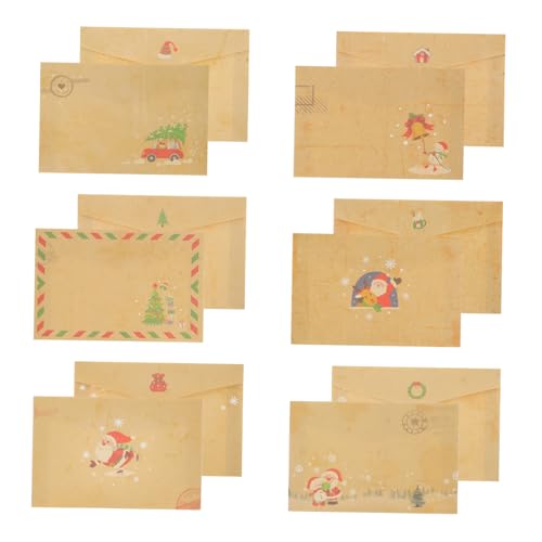 TOBBOMEY 24 Stück Teiliges Retro Kraftpapier Einladung Kuverts Vintage Einladungshüllen für Hochzeit Geburtstag Stilvolle Briefumschläge für Weihnachtskarten Vielseitig für Festliche von TOBBOMEY