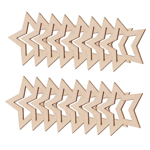 TOBBOMEY 25 Stück Teiliges Kleine Hohle Unbehandelte Holzsterne zum Bemalen Kreative Stern-holzornamente für Weihnachts Hochzeitsdekoration DIY Bastelprojekte und Festliche Heimgestaltung TOBBOMEY 25 Stück Teiliges Kleine Hohle Unbehandelte Holzsterne zum Bemalen Kreative Stern-holzornamente für Weihnachts Hochzeitsdekoration DIY Bastelprojekte und Festliche Heimgestaltung von TOBBOMEY