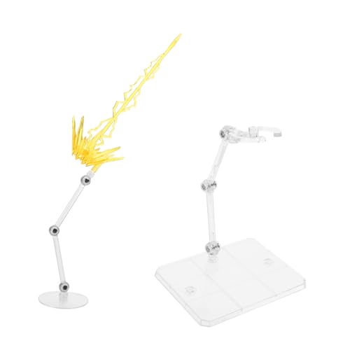 TOBBOMEY 2St Laserenergie-Ornamente Puppenständer aus Kunststoff klarer Actionfigurenständer Displayhalter für Actionfiguren Ständer für Puppenmodelle Charaktermodell Plastik Yellow TOBBOMEY 2St Laserenergie-Ornamente Puppenständer aus Kunststoff klarer Actionfigurenständer Displayhalter für Actionfiguren Ständer für Puppenmodelle Charaktermodell Plastik Yellow von TOBBOMEY