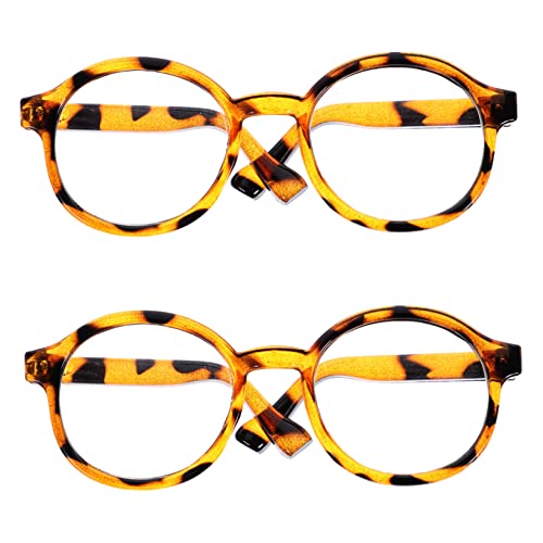 TOBBOMEY 2Stücke Puppenbrille Transparente Brillen für Puppen Modisches Zubehör und Fotorequisiten für Dress Up und DIY Projekte von TOBBOMEY