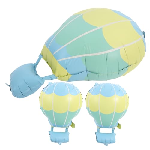 TOBBOMEY 3 Stück Heißluftballon Deko Foliendekoration für Geburtstagsfeiern Langlebig Elegantes Design für Fotos und Partys von TOBBOMEY