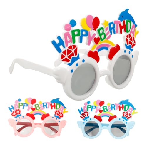 TOBBOMEY 3 Teilige Party Dekorationsbrille, Kreative Brille, Für Geburtstage, Party Brille, Happy Birthday Brille, Happy Birthday Party Brille, Wiederverwendbare TOBBOMEY 3 Teilige Party Dekorationsbrille, Kreative Brille, Für Geburtstage, Party Brille, Happy Birthday Brille, Happy Birthday Party Brille, Wiederverwendbare von TOBBOMEY