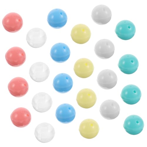 TOBBOMEY 30Stücke Mini Kapseln für Gewinnmaschinen Farben Kleine Spielzeugbehälter für Ostereiersuche und DIY Projekte für Kindergarten und Events von TOBBOMEY