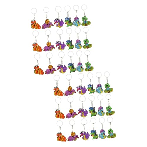 TOBBOMEY 36stücke Teiliges Cartoon Schlangen Schlüsselanhänger Kreative Schlüsselanhänger Für Junge Mädchen Für Rucksäcke Taschen Partygeschenk Für Junge Mädchen von TOBBOMEY