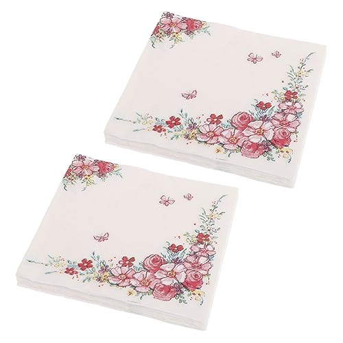 TOBBOMEY 4 Papierservietten, Originelle Servietten, Dekoratives Seidenpapier, Bunte Musterservietten, Party Seidenpapier, Bezaubernde Bunte Servietten, Abendessenservietten, Dekorative von TOBBOMEY