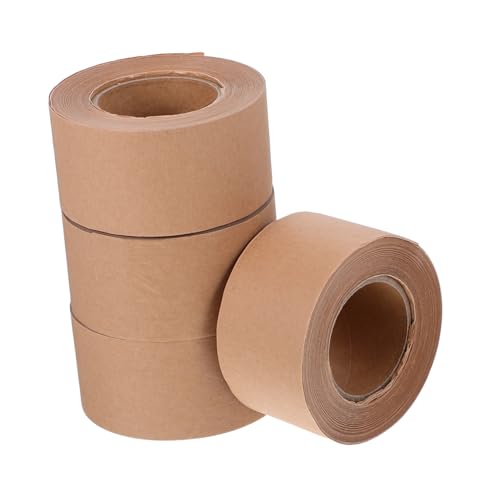 TOBBOMEY 4 Rollen Wasseraktiviertes Gelatinfreies Kraftpapier Klebeband Beschreibbar und Verstärkt Selbstklebend Stark Haftend Temperaturbeständig für Verpackung Versand Umzug TOBBOMEY 4 Rollen Wasseraktiviertes Gelatinfreies Kraftpapier Klebeband Beschreibbar und Verstärkt Selbstklebend Stark Haftend Temperaturbeständig für Verpackung Versand Umzug von TOBBOMEY