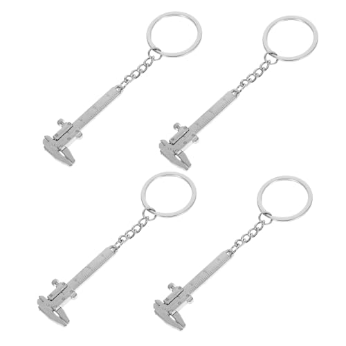TOBBOMEY 4 Stck Mini Messschieber Schlüsselanhänger aus Robustem Zinklegierung Metall Kompakt und Tragbar Praktisches Multifunktionales Messwerkzeug für Alltag und Outdoor in Silber TOBBOMEY 4 Stck Mini Messschieber Schlüsselanhänger aus Robustem Zinklegierung Metall Kompakt und Tragbar Praktisches Multifunktionales Messwerkzeug für Alltag und Outdoor in Silber von TOBBOMEY