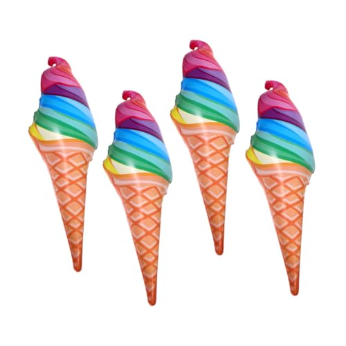 TOBBOMEY 4 Stück Teiliges Aufblasbares Eiscreme dekor aus PVC Partydekoration Vielseitig Einsetzbar Leicht zu Lagern und Transportieren Passend für Geburtstags Themenpartys von TOBBOMEY