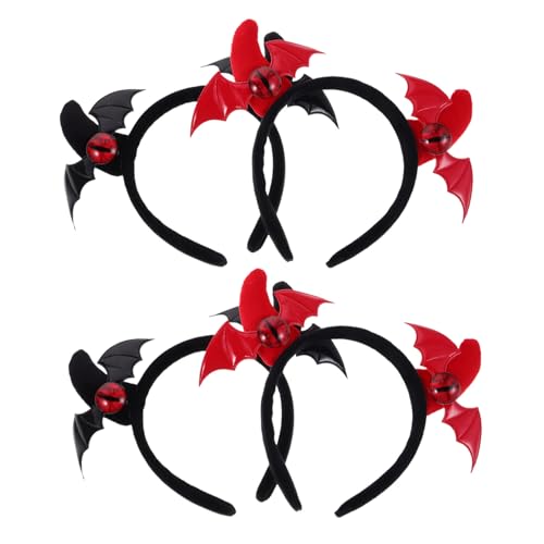 TOBBOMEY 4 Stück Teiliges Halloween Haarreif Dämonenhörnern Leichtes Komfortables Bat-design Wiederverwendbar für Frauen und Mädchen Vielseitiges Party Cosplay-zubehör TOBBOMEY 4 Stück Teiliges Halloween Haarreif Dämonenhörnern Leichtes Komfortables Bat-design Wiederverwendbar für Frauen und Mädchen Vielseitiges Party Cosplay-zubehör von TOBBOMEY