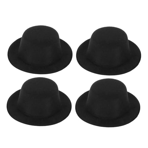 TOBBOMEY 4 Stück Teiliges Puppenhut Klein Schwarz Flacher Deckel Mini Hut Deko für Puppenkleidung Schneemann Weihnachtsmütze DIY Bastelzubehör Geschenkidee TOBBOMEY 4 Stück Teiliges Puppenhut Klein Schwarz Flacher Deckel Mini Hut Deko für Puppenkleidung Schneemann Weihnachtsmütze DIY Bastelzubehör Geschenkidee von TOBBOMEY