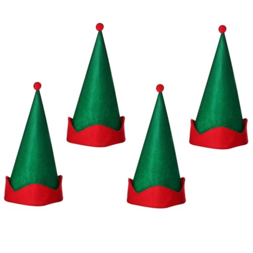 TOBBOMEY 4 Stück Teiliges Weihnachts Elfenmützen Grün Festliche Party Kopfbedeckung Lustige Weihnachtskostüm Accessoires für Weihnachtsfeiern und Familienfeiern TOBBOMEY 4 Stück Teiliges Weihnachts Elfenmützen Grün Festliche Party Kopfbedeckung Lustige Weihnachtskostüm Accessoires für Weihnachtsfeiern und Familienfeiern von TOBBOMEY