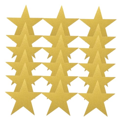 TOBBOMEY 48 Stück Teiliges Glitzer Stern Papierausschnitte Handgeschnittene Diy Bastelsterne aus Robustem Papier Einzigartige Form für Pinnwand Klassenzimmerdekoration Malen Zeichnen und von TOBBOMEY