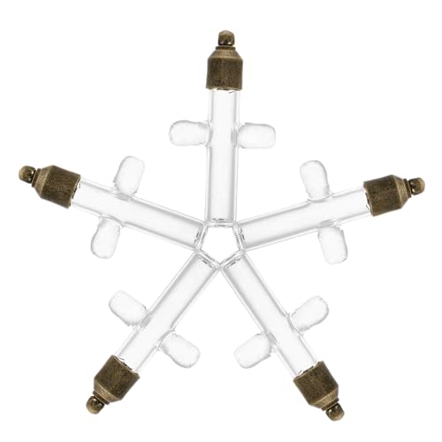 TOBBOMEY 5 Stück Glasflaschenanhänger, Mini Glasflasche, Winzige Glasflaschen Mit Korken, Mini Glasgefäße, Treibflaschen, Nachrichtenglas, Wunschflaschen, Hochzeitswunschglas, Mini Glas, von TOBBOMEY