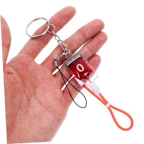 TOBBOMEY 5 Stück Schlüsselanhänger mit Halloween-Vampir-Partygeschenk Dunkel Taschenstil -Anhänger klein Horror Rucksackschlüsselketten Halloween-Schlüsselanhänger Metall rot von TOBBOMEY