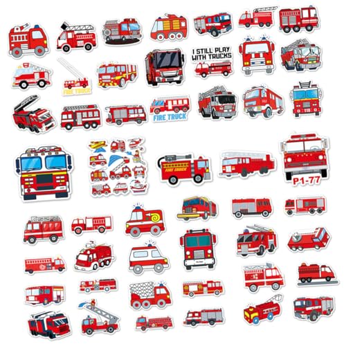 TOBBOMEY 50 Stück Feuerwehr Aufkleber PVC Selbstklebend Verschiedene Feuerwehrfahrzeuge Scrapbook Sticker für Koffer Laptop Tagebuch Dekoration TOBBOMEY 50 Stück Feuerwehr Aufkleber PVC Selbstklebend Verschiedene Feuerwehrfahrzeuge Scrapbook Sticker für Koffer Laptop Tagebuch Dekoration von TOBBOMEY