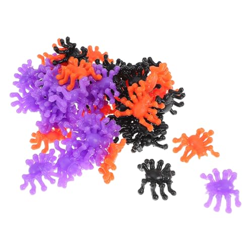 TOBBOMEY 50 Stück Klebrige Elastische TPR Spielzeuge als Party Mitgebsel Bunte Sticky Wall Toys für Geburtstage und Spaß Lustige Stressabbau Requisiten für Freunde und Feierlichkeiten von TOBBOMEY