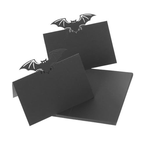 TOBBOMEY 50 Stück Schwarze Bat Tischkarten Platzkarten mit Einzigartigem Fledermausdesign Leichte Papierqualität Praktisch für Halloween Hochzeiten Partys Bankette und Geburtstagsfeiern TOBBOMEY 50 Stück Schwarze Bat Tischkarten Platzkarten mit Einzigartigem Fledermausdesign Leichte Papierqualität Praktisch für Halloween Hochzeiten Partys Bankette und Geburtstagsfeiern von TOBBOMEY