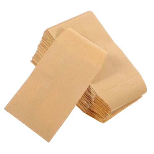 TOBBOMEY 50 Stück Selbstklebende Saatgut umschläge aus Kraftpapier Beschriftbare Samenaufbewahrungstaschen für Gartensamen und Kleine Gegenstände Nachhaltige Lagerung und Einfache von TOBBOMEY