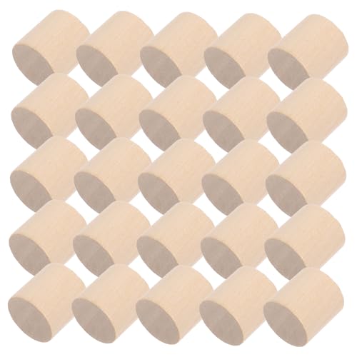 TOBBOMEY 50 Stück Teiliges Runde Holzklötzchen aus Naturbelassenem Vollholz für Basteln und Wissenschaftsunterricht Sicher Langlebig Fördert Feinmotorik Räumliches und Geometrisches von TOBBOMEY