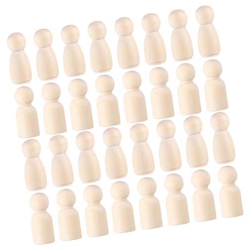 TOBBOMEY 50 Stück Unvollendete Holzpuppen Blanko Peg Dolls aus Stabilem Holz zum Bemalen DIY Bastelset für Mädchen Holzfiguren Puppenhaus Dekoration TOBBOMEY 50 Stück Unvollendete Holzpuppen Blanko Peg Dolls aus Stabilem Holz zum Bemalen DIY Bastelset für Mädchen Holzfiguren Puppenhaus Dekoration von TOBBOMEY