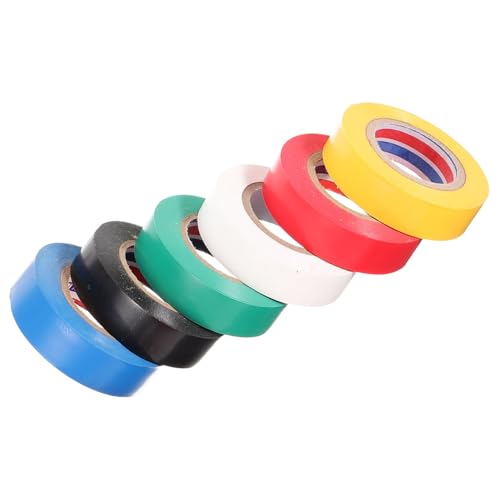 TOBBOMEY 6 Rollen PVC Isolierband Elektrische Klebebänder Temperaturbeständig Abriebfest Vielseitig für Elektroisolierung und Kabelbündelung Zuhause Industrie Büro TOBBOMEY 6 Rollen PVC Isolierband Elektrische Klebebänder Temperaturbeständig Abriebfest Vielseitig für Elektroisolierung und Kabelbündelung Zuhause Industrie Büro von TOBBOMEY
