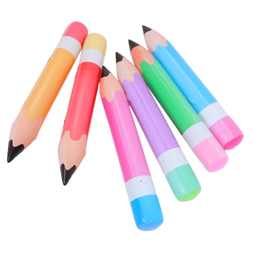 TOBBOMEY 6 Stück Aufblasbare Bleistiftballons aus Langlebigem PVC Bunte Riesenstifte als Hängende Deko für Klassenzimmer Wiederverwendbar für Back To School Party und Kreative Lernräume TOBBOMEY 6 Stück Aufblasbare Bleistiftballons aus Langlebigem PVC Bunte Riesenstifte als Hängende Deko für Klassenzimmer Wiederverwendbar für Back To School Party und Kreative Lernräume von TOBBOMEY