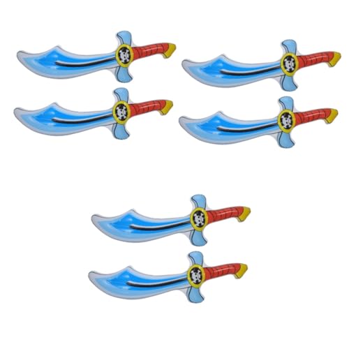 TOBBOMEY 6 Stück Aufblasbarer Piratenballon, Piratenschwerter, Bühnenperformance, Aufblasbare Schwerter, Ballons, Party Requisiten, Piraten Partygeschenke, Kinder Rollenspielzeug, Kinder von TOBBOMEY