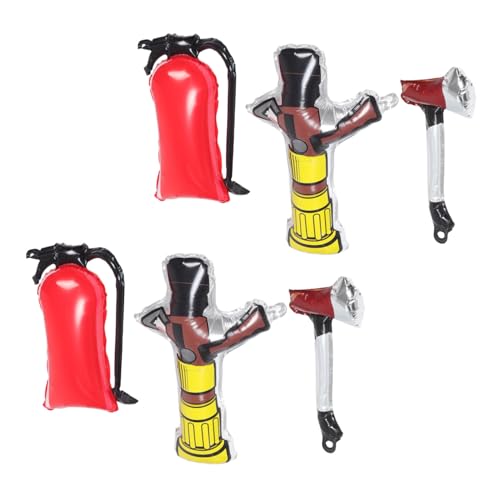 TOBBOMEY 6 Stück Inflatable Hydrant Deko für Kindergeburtstagsfeiern Interaktive Feuerwehrmann Partyaccessoires Lehrreiche Unterhaltung von TOBBOMEY