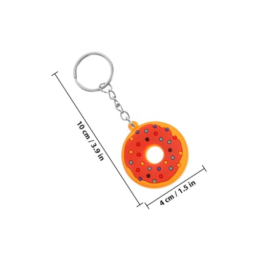 TOBBOMEY 6 Stück Teiliges Donut Schlüsselanhänger Leichte und Robuste PVC Anhänger Niedliche Bag Hanging Dekoration Kreatives Design für Tasche Rucksack Mädchen Geschenk von TOBBOMEY
