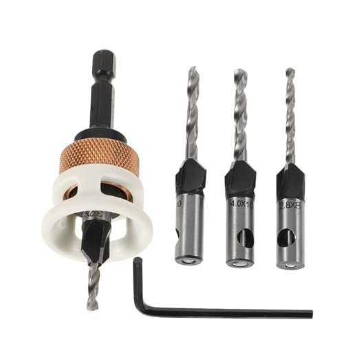 TOBBOMEY 6 Stück Verstellbares Senkbohrer set mit Tiefenanschlag Holzbohrer für Präzises Sauberes Bohren und Verdecktes Schraubenkopfversenken bei Holzarbeiten TOBBOMEY 6 Stück Verstellbares Senkbohrer set mit Tiefenanschlag Holzbohrer für Präzises Sauberes Bohren und Verdecktes Schraubenkopfversenken bei Holzarbeiten von TOBBOMEY