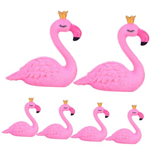 TOBBOMEY 6St Desktop-Flamingo-Skulptur Fee Kuchendekorationen rosa Lampe Flamingo-Partydekorationen büro Dekoration Office Decoration Mikrolandschaft Flamingo Miniatur-Flamingo-Statue PVC TOBBOMEY 6St Desktop-Flamingo-Skulptur Fee Kuchendekorationen rosa Lampe Flamingo-Partydekorationen büro Dekoration Office Decoration Mikrolandschaft Flamingo Miniatur-Flamingo-Statue PVC von TOBBOMEY