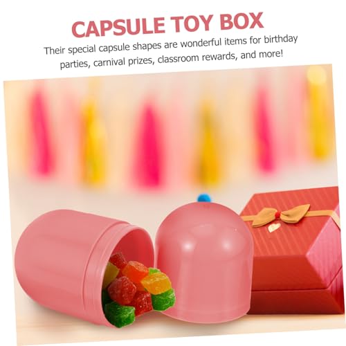 TOBBOMEY 7 Stück Teiliges Bunte Kunststoff kapselhüllen Befüllbar als Osterei Partygeschenk für Kunststoff eierbox mit Drehbarem Design Geeignet für Süßigkeiten und Kleine Überraschungen von TOBBOMEY