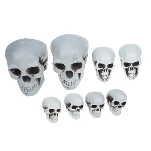 TOBBOMEY 8 Stück Teiliges Halloween Schädelkopf Deko Realistisch Gruselig für Party Bar Zimmer Tisch Dekoration Unbedenklich Vielseitig Einsetzbar für Halloween Atmosphäre TOBBOMEY 8 Stück Teiliges Halloween Schädelkopf Deko Realistisch Gruselig für Party Bar Zimmer Tisch Dekoration Unbedenklich Vielseitig Einsetzbar für Halloween Atmosphäre von TOBBOMEY