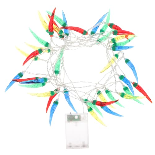 TOBBOMEY Bunte Chili Pfeffer Lichterkette LEDs Batteriebetrieben Dekorative Partybeleuchtung für Geburtstag Weihnachtsfest Barbecue TOBBOMEY Bunte Chili Pfeffer Lichterkette LEDs Batteriebetrieben Dekorative Partybeleuchtung für Geburtstag Weihnachtsfest Barbecue von TOBBOMEY