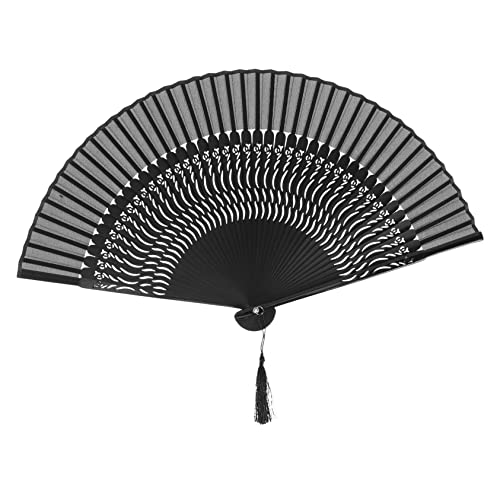 TOBBOMEY Chinesischer Faltbarer Handfächer aus Eleganter Schwarzer Tanzfächer mit Spitzenverzierung Stabiles Design für Bühnenauftritte Hochzeit Party und Dekoration TOBBOMEY Chinesischer Faltbarer Handfächer aus Eleganter Schwarzer Tanzfächer mit Spitzenverzierung Stabiles Design für Bühnenauftritte Hochzeit Party und Dekoration von TOBBOMEY