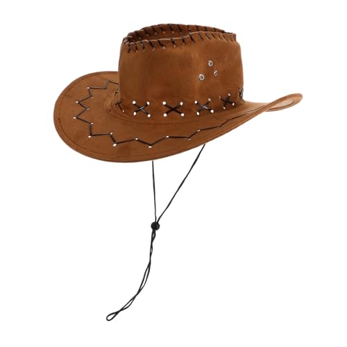 TOBBOMEY Cowboyhut Western stil Verstellbar Partyhut für Jungen Mädchen Karneval Festival Fotorequisite Niedliche Verkleidung Zubehör von TOBBOMEY